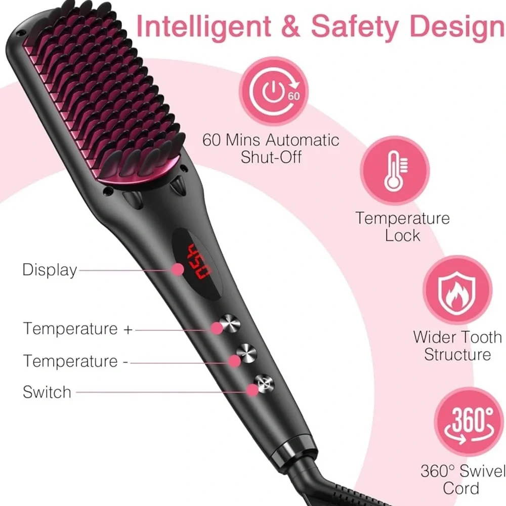 MiroPure Black Hair Straightening Brush
